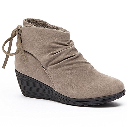Serene aoife womens fashion ruched wedge boots, taupe s…