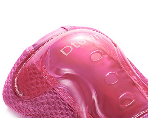 Dtown Child Kids Bike Cycling Bicycle Riding Protective Gear Set,Knee and Elbow Pads with Wrist Support Guards Multi-sports:Rollerblading,Skating,Volleyball,BMX
