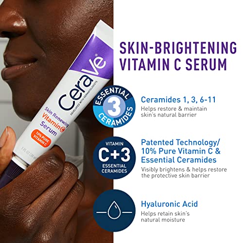 CeraVe Vitamin C Serum and Night Cream Skin Care Set Brightening