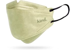 Kind 3D Willow Face Mask, Breath Flow Technology, Lightweight 4-Layer Disposable Mask for All-Day Wear, 5 Pack - Matcha Latte