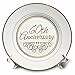 3dRose cp_154502_1 60th Gold Text for Celebrating Wedding Anniversaries 60 Years Married Together Porcelain Plate, 8-Inch