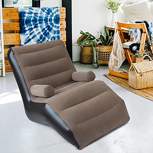 Inflatable Chaise Lounges Folding Lazy Floor Chair Sofa Lounger Bed
