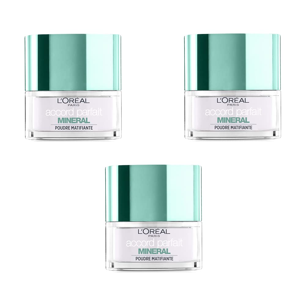L'Oréal Paris Compact Powder perfect match minerals Mattierendes, Pack of 3