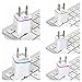 Wall Charger, 5 Pack 1A/5V Two-Tone Universal USB Ac Wall Travel Power Charger Adapter for iPhone 6/6S Plus 4/5/5S Samsung Galaxy HTC LG Huawei Google BLU 4/5/6/7 and Most Android Phones 5 Colors