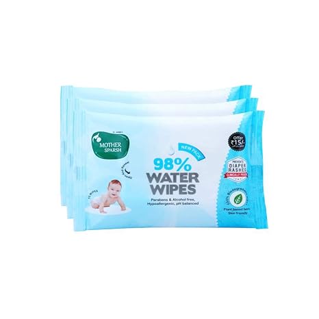 Mother Sparsh Baby Water Wipes, 15 Count (Pack of 3)