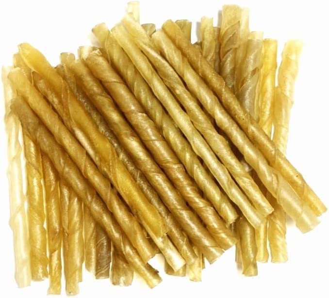 Twist Chews Thick 9-10 mm x 50 Natural Rawhide Dog Treats RHS