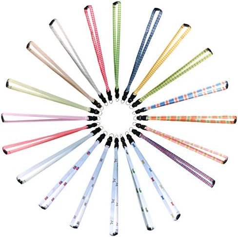 Southern Dawg Printed Neck Lanyard and Strap for ID Badges and Keys - With Breakaway Clasp and Badge Quick Release System - Gingham Red &amp; Blue