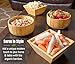 Wooden Bowl Set 2 Piece Bamboo Bowls Versatile Usage Great For Salad Soup Cereal Fruits Nuts Food Side Dishes - Decorative Modern Serving Bowls For Home & Kitchen Eco Friendly & Biodegradable (Round)