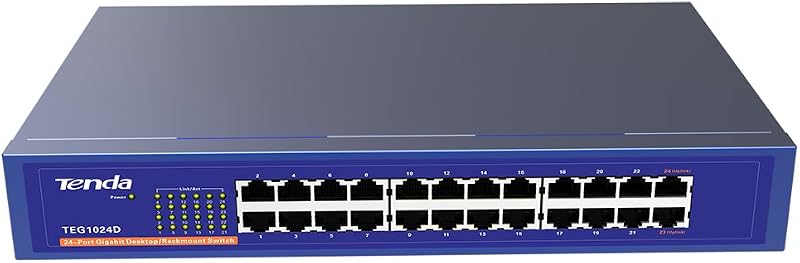 Tenda TEG1024D 24-Port Gigabit Ethernet Network Switch 10/100/1000Mbps