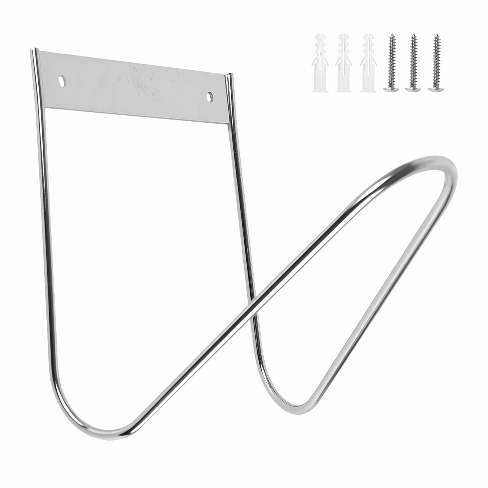 SagaSave Garden Hose Holder Hook, Wall Mounted, Stainless Steel, 5kg/11lbs Capacity, Rust Resistant, Hose Storage Hanger for Yard Lawn