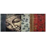 Oriental Furniture Peaking Buddha Statue Canvas Wall Art