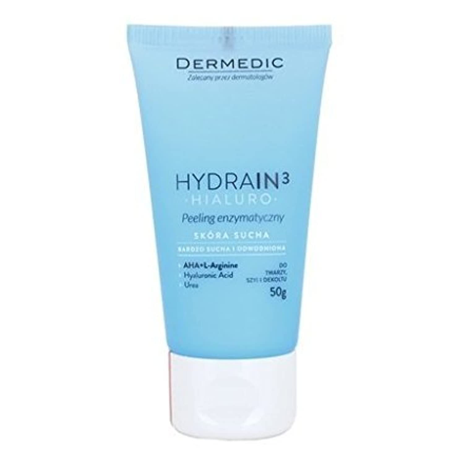 DERMEDIC - HYDRAIN3 - HIALURO - 50 g - Enzymatic peeling - Recommended for gentle cleansing of sensitive and dry skin - Hypoallergenic