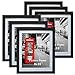 8x10 Black Picture Frames with Mat for Wall or Table Top Decoration, Set of 6 primary