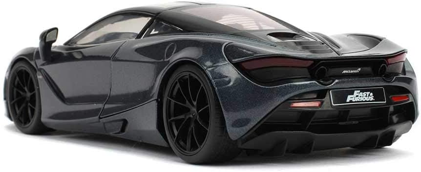 Jada FAST & FURIOUS HOBBS & SHAW: SHAWS MCLAREN 720S 1:24 SCALE DIE-CAST REPLICA CAR, Black, 7 inches - Image 4