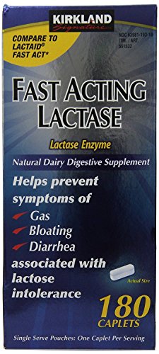 Kirkland Signature Fast Acting Lactase 180 Count (Pack of 2)