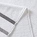 Comfort Spaces Cotton 8 Piece Bath Towel Set Striped Ultra Soft Hotel Quality Quick Dry Absorbent Bathroom Shower Hand Face Washcloths, Multi-Sizes, Zero Twist Charcoal 8 Piece