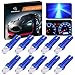 YITAMOTOR 10 Pack T5 Hat 5050 Tri-Cell 1-SMD LED Dashboard Gauge Instrument Panel Blue Light Bulb Lamp 37 58 70 73 74 12V