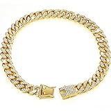 Dog Chain Diamond Cuban Collar Walking Metal Chain