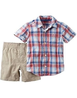Carter's Baby Boys Button-Down Shirt and Shorts Set