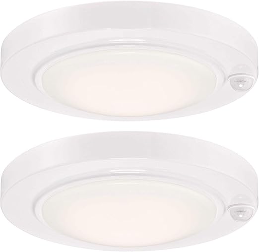 gruenlich lampara de techo con sensor de movimiento led para empotrar 8 7 11 5 w 890 lumenes carcasa de metal con acabado de niquel etl 2