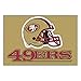 FANMATS 5836 San Francisco 49ers Starter Mat Accent Rug - 19in. x 30in. | Sports Fan Home Decor Rug and Tailgating Mat - 49ers Helmet Logo, Red