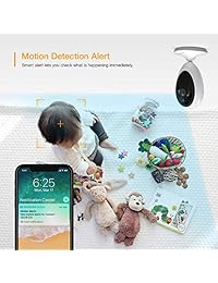 Monitor para bebés, sistema de seguridad inalámbrica WiFi para el hogar 1080P FHD Wansview para ancianos y mascotas con detección de movimiento, audio bidireccional, funciona con Alexa, tarjeta TF y nube disponible K5
