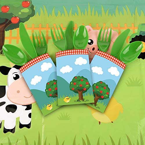 WERNNSAI Bauernhof Party Geschirr Set - Partyzubehör von Thema Bauernhoftiere für Kinder Geburtstag Babydusche… – Bild 6