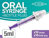 JFA Medical 5ml Oral Syringe and Bottle Plug Box of 10 - Latex Free CE0197 view 2