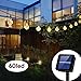 Outdoor Solar String Lights 60LED 33FT Crystal Globe Balls Patio Lights with 8 Modes Waterproof Solar Powered Lights for Garden Xmas Yard Home Party Porch Wedding Christmas Trss Decor (Warm White)