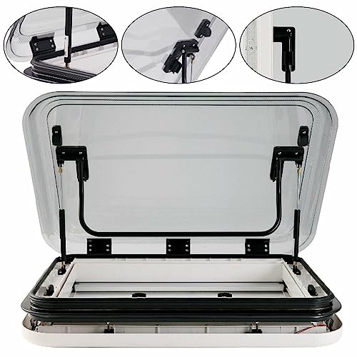RV Skylight Lighting RV Roof Vent Window Hatch With LED Light, Camper