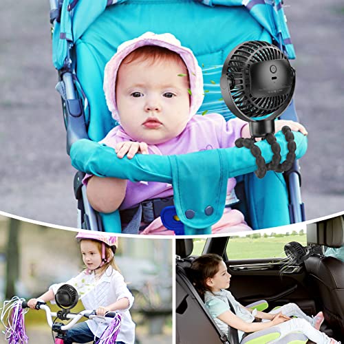 SmartDevil Portable Stroller Fan, 4000mAh Small Battery Operated Baby