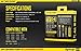 Nitecore D4 Digicharge universal home/in-car battery charger, Four Nitecore 18650 NL183 2300mAH rechargeable batteries with 2 X EdisonBright AA to D type battery spacer/converters