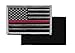 US Flag Thin Red Line Patch for Firefighters and Paramedics with Hook/Loop Backing
