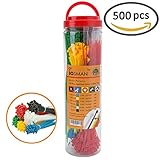 Tosman Assorted Zip Ties Multi Color Nylon Cable Ties Self Locking 6+8+10 Inch Yellow Blue Green Red White Black Wire Organizers 500 Pieces (Combo Pack)