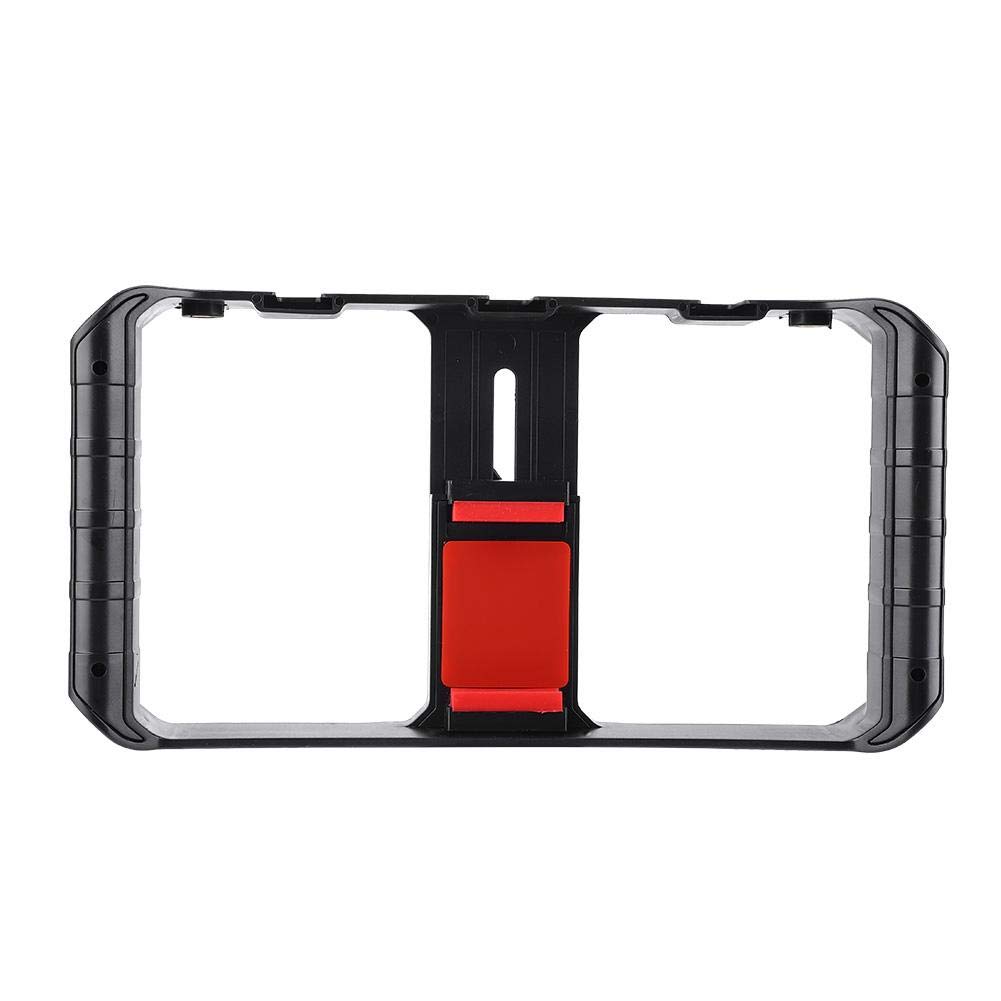 Tosuny Phone Stabilizer Frame, Gimbal Stabilizer for Smartphone Video Rig 3 Hot Shoe Mounts Filmmaking Case Stabilizer Frame Stand for Vlog Live Video Record