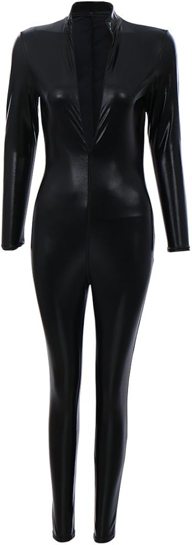 leather jumpsuit amazon