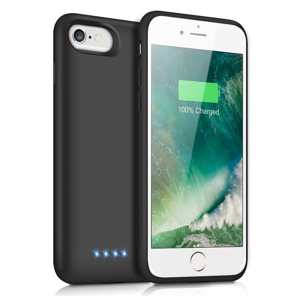 Battery Case for iPhone 6s/6,6000mAh Portable Charging Case Rechargeable  External Battery Pack for Apple iPhone 6/6s Protective Charger Case Backup  Power ...