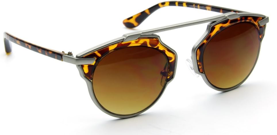 Pantos Shape Designer Extremely Real Sophisticated Sleek Bar Full Mirror Lens Sunglasses