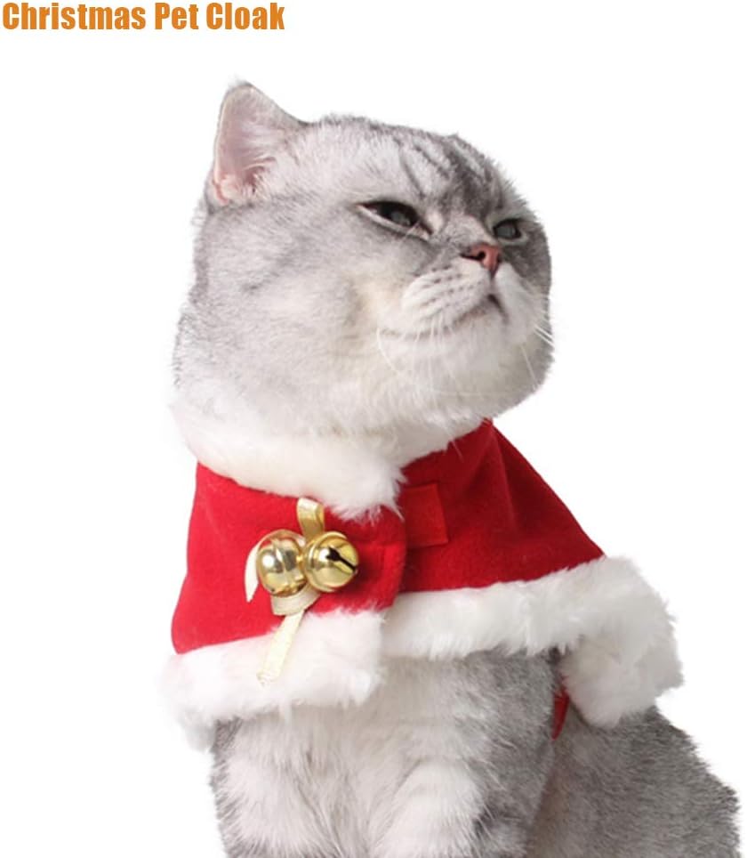 DemiawakingI Costume Natale Gatto Vestiti per Gatti Natalizi Mantello per Gatti  Gatto Babbo Natale Regolabile Vestito Natalizio per Cani e Gatti Mantello  Costumi urban-earth.co.uk