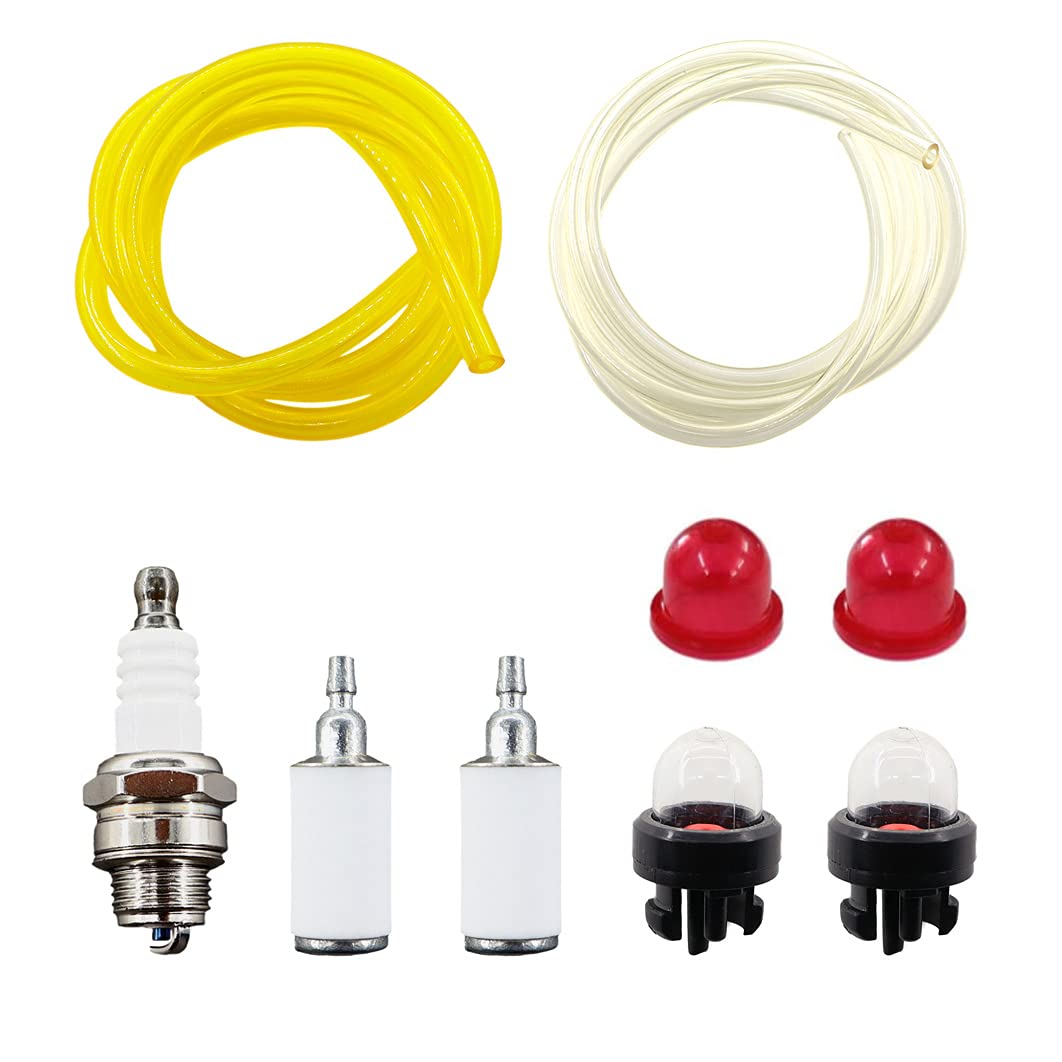 MCHNIC Fuel Line Fuel Filter Primer Bulb Kit for McCulloch Trim Mac 210 240 241 250 251 251LS 251SST 260 280 281 323S Cabrio 245 Trimmer Strimmer Brush Cutter Replace Walbro 188-16-1