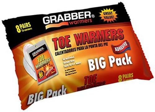 GRABBER WARMERS Toe Warmer Big Pack (8-Pack), 9 x 4.5-Inch