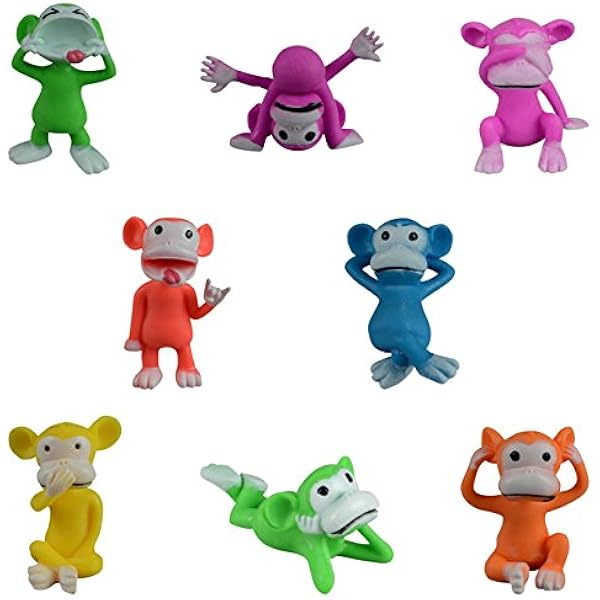 plastic monkey figurines