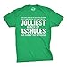 Crazy Dog Christmas Shirts for Men Jolliest Bunch of A-Holes T Shirt Funny Xmas Shirt Novelty Graphic Movie Tee for Guys Green L