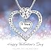 Ado Glo Christmas Girlfriend Birthday Gift, I Love You to The Moon and Back Heart Pendant Necklace, Fashion Jewelry for Women Girls, Anniversary Xmas