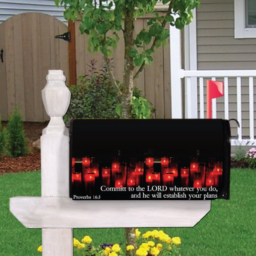 Proverbs 16:3 - Religious Design #2 - Magnetic Mailbox Cover