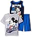 Disney Boys' 3 Piece Mickey Mouse T-Shirt Muscle T-Shirt and Shorts Set