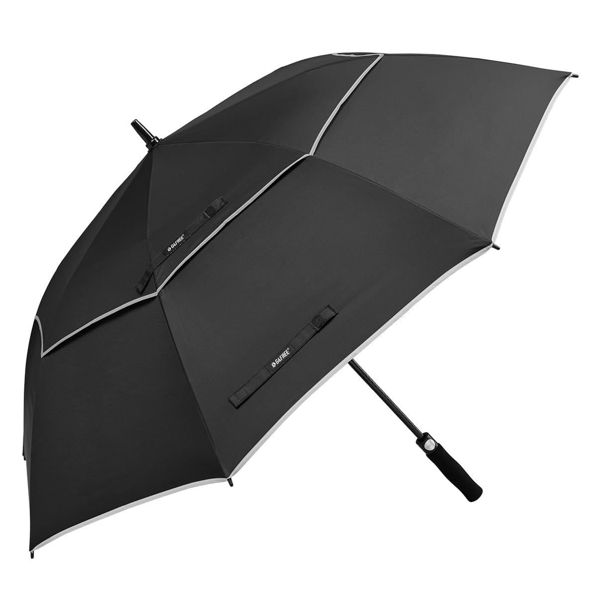 G4Free 55/63/69/72/80 Inch Golf Umbrella Windproof Double Canopy Extra Large Oversize Automatic Open Waterproof Umbrellas(Black02, 55 inch)