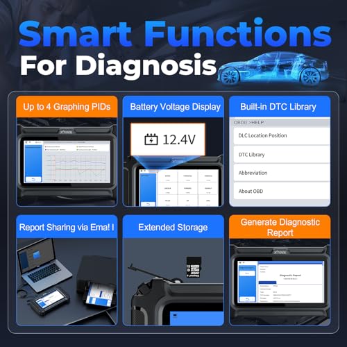 XTOOL D6 OBD2 Scanner Diagnostic Tool, 2026 Full System Car Scanner with 15+ Services, ABS Bleed/SAS/EPB/BMS/Injector Coding, Lifetime Free Update, Automotive Scan Tools with FCA AutoAuth, CANFD, 64GB