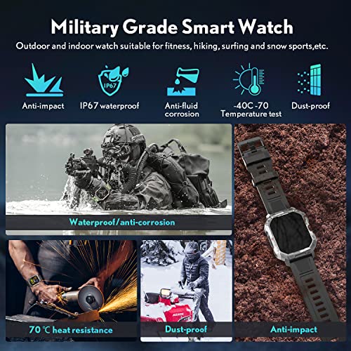 Smart Watch for Men Fitness Tracker: Bluetooth (Answer/Make Call