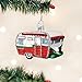 Old World Christmas Travel Trailer Glass Blown Ornament for Christmas Tree, Handcrafted Holiday Decoration, Camping Collection
